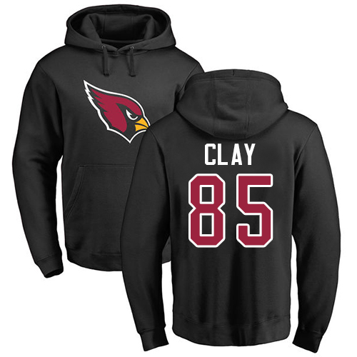 Arizona Cardinals Men Black Charles Clay Name And Number Logo NFL Football #85 Pullover Hoodie Sweatshirts